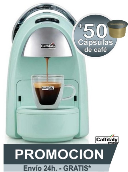 Cafetera Caffitaly System S18 Verde + GRATIS 50 cápsulas
