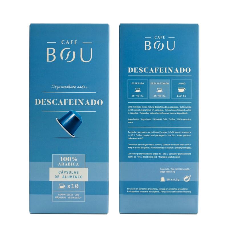 Café Ecológico Descafeinado molido 100% Arábica - Cafés BOU