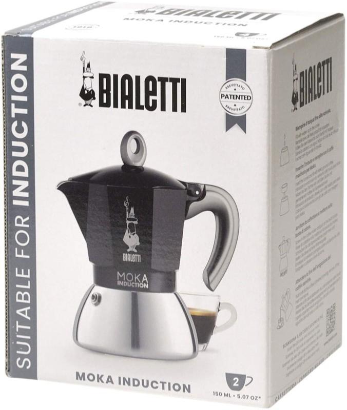 Cafetera Bialetti NEW Moka Inducción Black - 2 Tazas