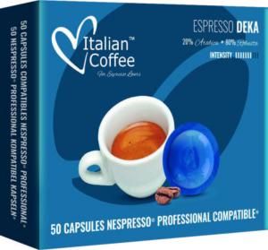 Capsulas Nespresso PRO compatibles - Italian Coffee Descafeinado