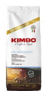 Cafe en Grano KIMBO Descafeinado -  Bolsa 500 Gr.