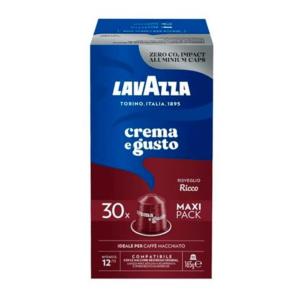 Cápsulas aluminio Nespresso -  Lavazza Crema e Gusto Ricco  - Pack 30ud.