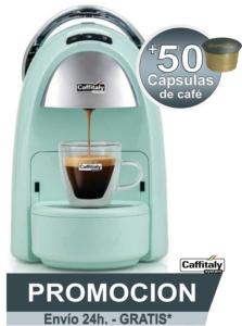 Cafetera Caffitaly Ambra Verde + 50 cápsulas de café